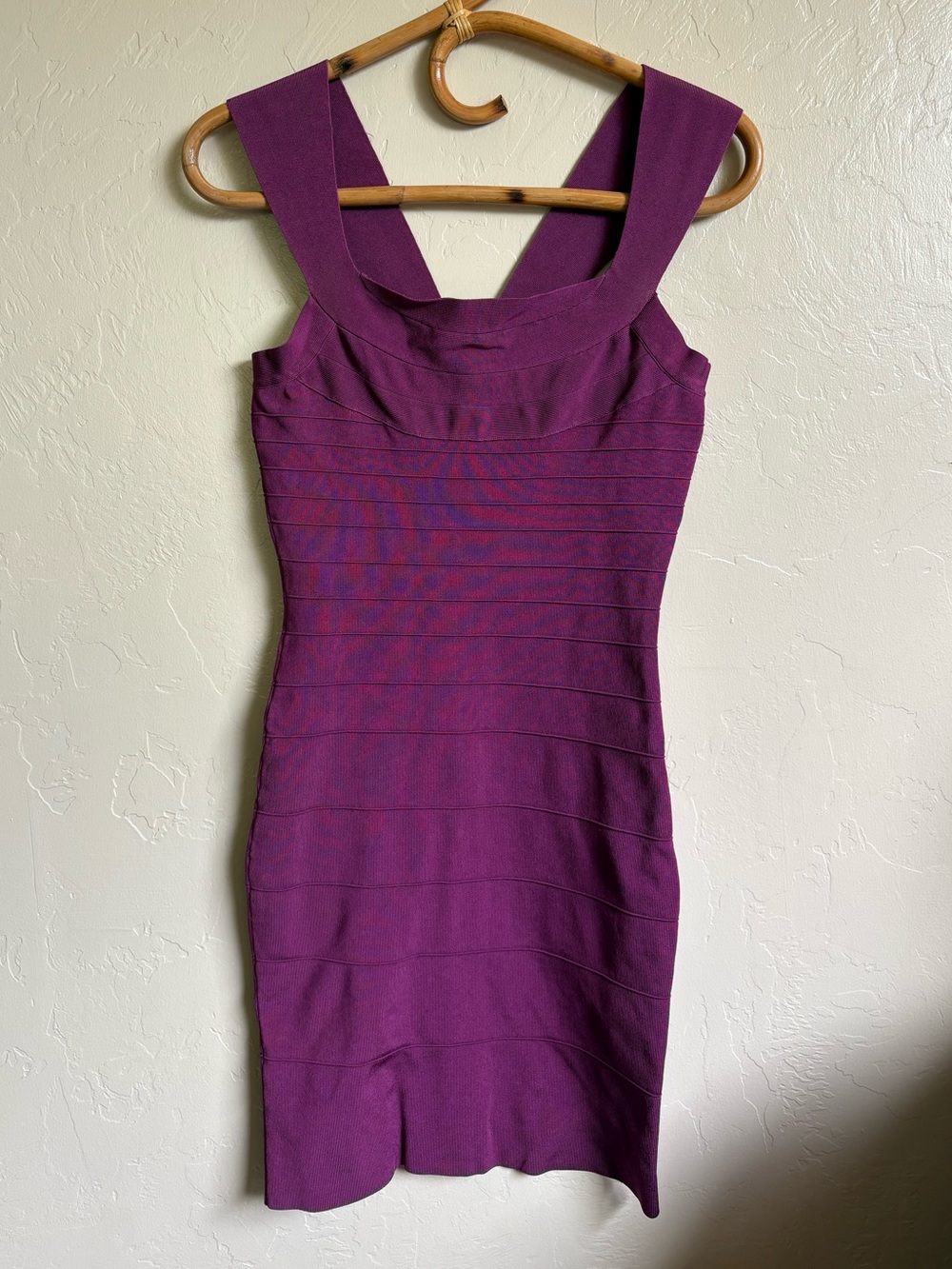 2000s Express Iconic Bandage Bodycon Purple Mini Dress 2010s Y2K Size Small